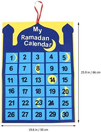 Адвент-Календар на Празника Ейд Рамадан, мюсюлмански Украса за Рамадан, Окачен Войлочный Календар за обратно