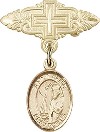 Детски икона Jewels Мания за талисман на Свети Елмо и игла за икона с Кръст | Детски икона от 14-каратово злато с