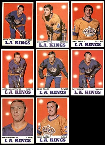 1970-71 Топпс Лос Анджелис Кингс Сет екипа на Лос Анджелис Кингс - Хокей (сет) EX/MOUNT Кингс - Хокей на лед