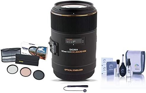 Макро обектив Sigma 105 mm f/2.8 EX DG OS HSM за Canon EF, Комплект филтри Tiffen 62 мм, за Монтиране на капак