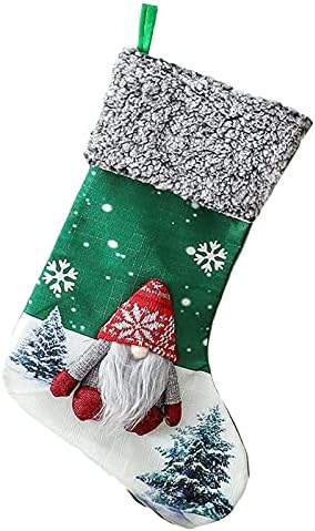 iHHAPY Коледни Декорации Аксесоари Чанта за Подаръци, Модни Коледни Чорапи, Коледни Начало Декор (C)
