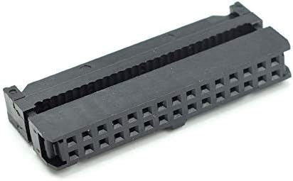 HONJIE 30-Пинов конектор за свързване на плосък кабел IDC със стъпка 2.54 мм, черно - (10 бр)