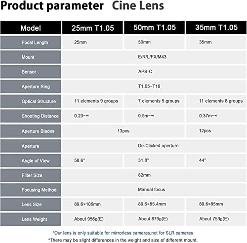 7artisan 35 мм Т1.05 APS-C С Голяма Бленда, Ръчен Фокус Prime с Фокусно Разстояние Серия Vision Cine Обектив Кино Видеообъектив
