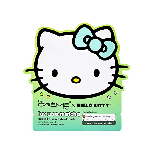 The Crème Shop x Маска-копър с принтом Hello Kitty Luv U So Matcha (3 опаковки)