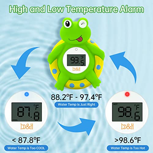 b & h Термометър за детска баня и Стаен Термометър –Лесен за разчитане дисплей | Без Бисфенол А| По Фаренхайт или Целзий