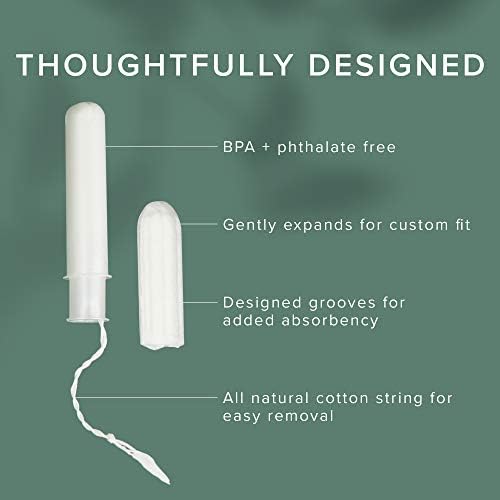 Тампони Veeda от естествен памук Lite с компактен апликатор, не съдържат хлор и БПА, без мирис, опаковка 16 тампони,