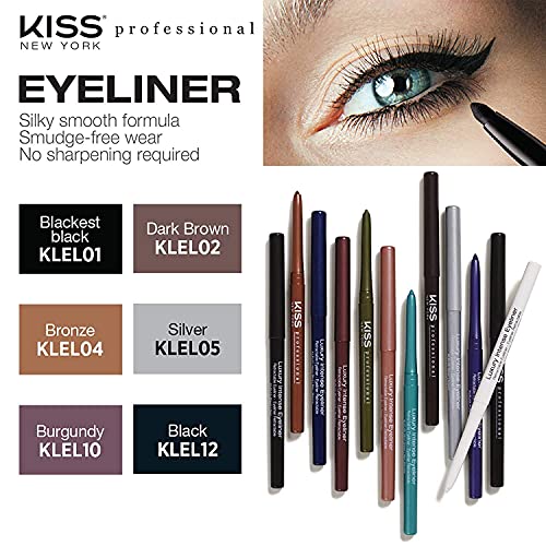 Професионална луксозна интензивна очна линия KISS New York Professional (3 опаковки, черен)