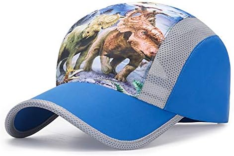 Julerwoo Детска бейзболна шапка с Динозавром и Акула, Регулируеми бързо съхнещи Окото Слънчеви Шапки С защита От Uv