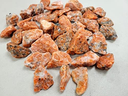 1/2 Килограм оранжеви кристали на калцит - Необработени камъни от оранжев калцит, търговия на едро - Необработени естествени