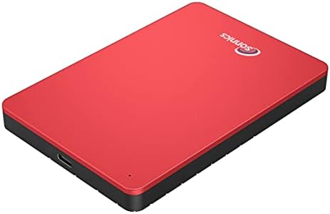 Sonnics 320 GB Червен Външен преносим твърд диск type C USB 3.1 е Съвместим с КОМПЮТРИ с Windows, Mac, Smart TV, XBOX ONE