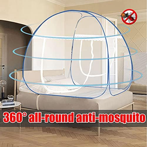 Mosquito net за легла, L79 x W71 x H59 mosquito net голям размер, с мрежесто дъно за лесно инсталиране, сгъваема mosquito