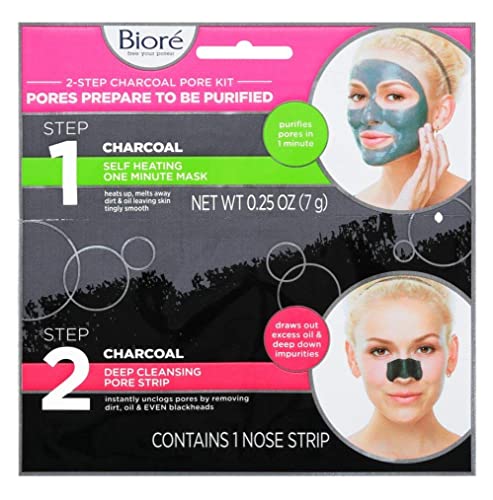 Biore 2-Степенна маска за почистване на порите на лицето (въглен, 6 опаковки)