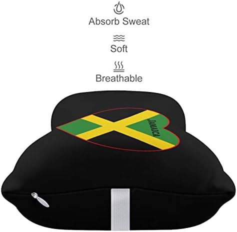 Автомобилната въздушна Възглавница за врата с изображение на Знамето на Ямайка във формата на Сърце, 2 БР.,