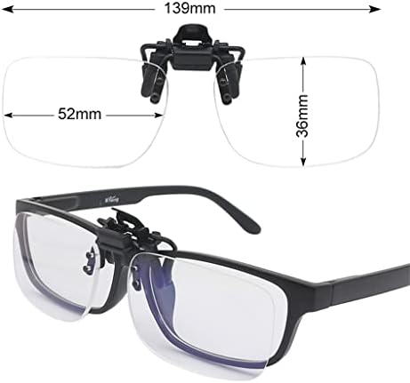ygqzm -Леки Очила за четене с клипсой, Откидывающиеся нагоре и надолу, Без Увеличително стъкло, лесно и удобно за