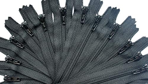 Черната мълния 100 YKK (16 инча) За дрехи, Чанти, Подсумков, Шевни и diy -Произведено в САЩ
