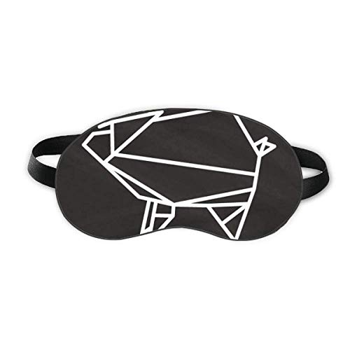 Абстрактна Оригами Прасе Геометрична Форма Sleep Eye Shield Мека Нощна Превръзка На Очите На Сивата Чанта За Носене