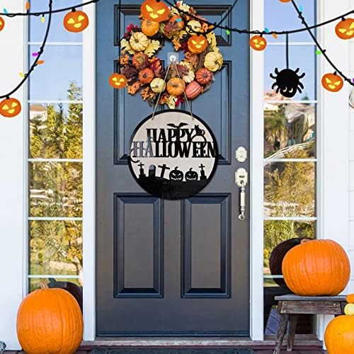 Щастливата Вратата на Хелоуин Висящи Украшения Дървена Врата Щастлив Хелоуин Подвесная за Украса на парти за Хелоуин Лампа