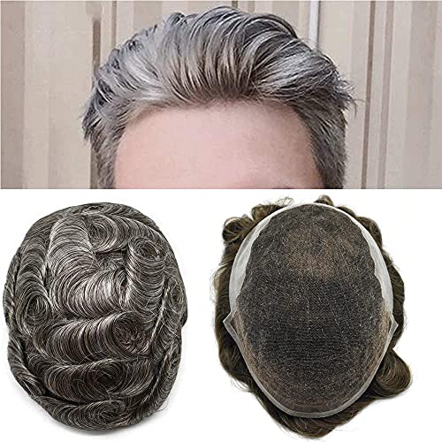 Перука за мъже LYRICAL HAIR System, френски синтетични косми на Дантели, Човешка коса, Подмяна, Тънка кожа, Мъжка