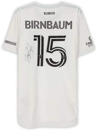 Стивън Бирнбаум Ди Си Юнайтед с автограф на мача -Бялата фланелка №15 на сезона MLS 2020 г. - Футболни фланелки с автографи
