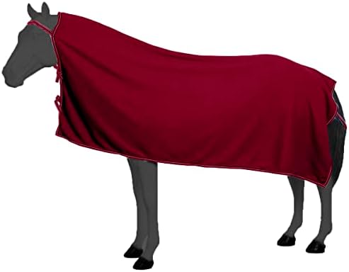 Устойчив на абразия и топло Квадратен охладител от мек отвътре за коне (90 x80, бордо)