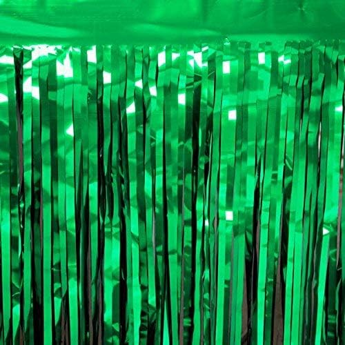 TCDesignerProducts Метална Зелени Ресни, 15 См х 10 Фута, и За Празничния Парад, в помещения и на открито, С Блестящи декорации