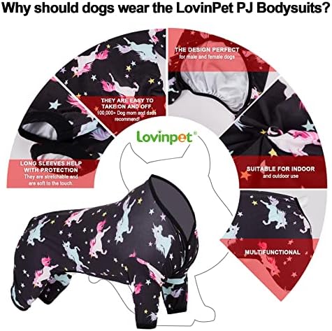 Пижами LovinPet за Питбуля - Пижами за Следоперативни Възстановяване на Големи Кучета, Лека Пижама-Пуловер за кучета,