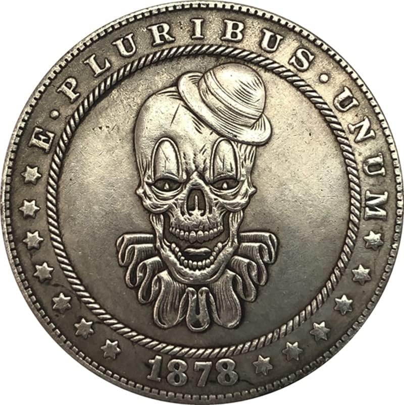 QINGFENG 38 ММ Антични Сребро Доларова Монета Американски Морган Скитник Монета 1878CC Занаят 16