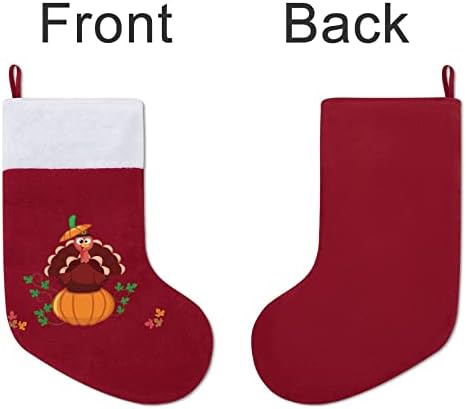 Ден на Благодарността Тиква Коледни Окачени чорапи Чорапи за Коледно Камина Празничен Начало Декор