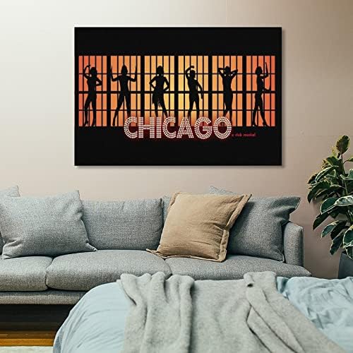 Художествени Плакати Бродуейския Чикаго музикален Плакат (1) Стенни Щампи върху Платното за decor Декор на Стая Декор Спални