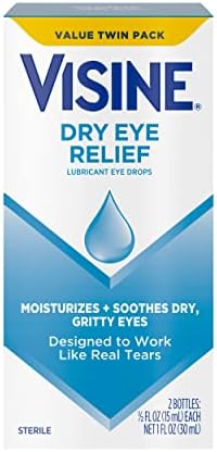 Капки за очи Visine Dry Eye Relief Lubricant Lubricant за овлажняване и успокояване на раздраженных, шершавых и сухота
