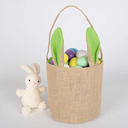 Кошница за яйцата, които Празнична Заек, Платно Подарък пакет за яйца и Бонбони с Принтом Заек - HHmei Rabbit Bag, Заек, Чанта