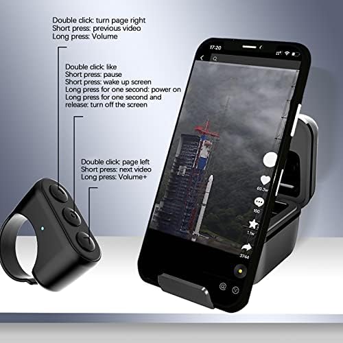 UvqK5J Bluetooth Мобилен Телефон, Дистанционно Управление Пръстен Селфи Машина Мързелив Дистанционно Управление