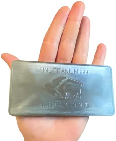 10 Унции 999 Тънките Твърди Титан Благородния Метал Американски Бар Buffalo Бар Блок Ti Element Химически Устойчиви Монета