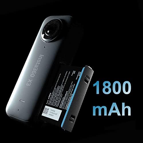 Insta360 X3 - Водоустойчива екшън камера 360 с 1/2 48-мегапикселова сензори, видео 5,7 ДО 360 HDR, 72 Mp 360 Снимки, однообъектив