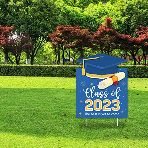 Знак в двора на абитуриентски клас 2023 г. - най-Доброто тепърва предстои - Знак в двора и декорации за косене