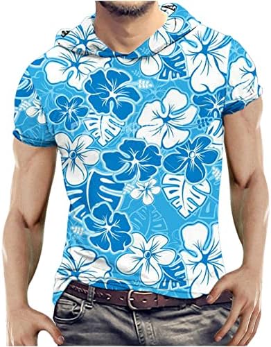 Летни Ризи за Мъже, Хавайска Тениска, Тропически Риза Алоха, Празнична Ежедневни Тениска С Къс Ръкав, Приталенная