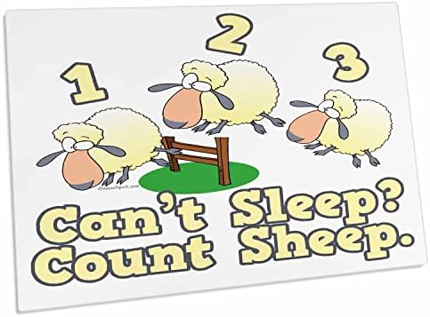 3dRose 4909 Не може да Заспи, да Броим Овце, Забавен Анимационен за Безсъние - Настолни подложки (dpd-106915-1)