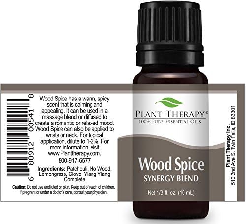 Смес от етерични масла Plant Therapy Wood Spice 10 мл (1/3 унции) чист, неразреден терапевтични качества