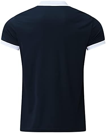 Мъжки ризи BEUU Henley с Къс ръкав и отложным яка, Обикновена Риза с къси ръкави в Клетката, Камуфляжные Тениски