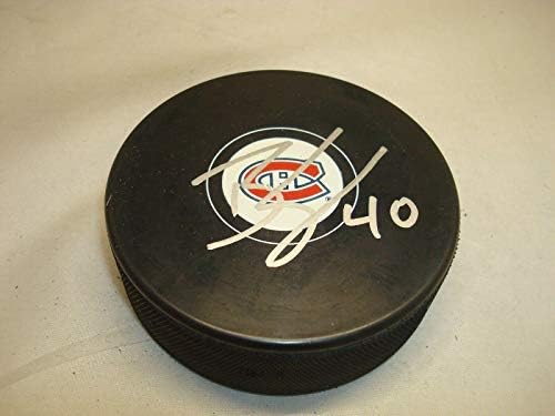 Бен Скривенс подписа хокей шайба Монреал Канадиенс с автограф 1А - за Миене на НХЛ с автограф