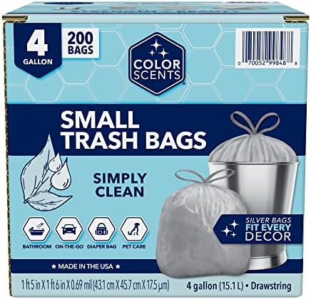 Цветни Аромати - Малки торби за боклук на съвсем малък - 4 Галлоновых торбата за боклук, брой 200, Торба за боклук