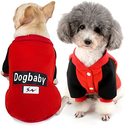Zunea Пуловер за кучета, Пуловер, Палто за малки Кученца френски Булдог, Яке за малки Кученца с Памучна Подплата,