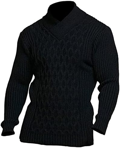 Пуловер DuDubaby Мъжки Пуловер с дълъг ръкав, Мъжки Пуловер, Мъжки Дрехи