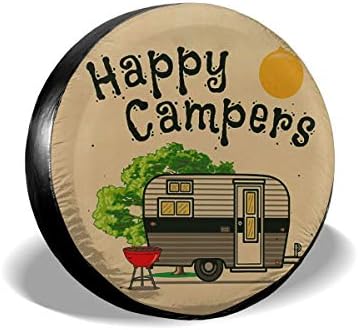 HAINANBOY Happy Camper Калъфи за резервна Гума, Защита от Питейна Кал, Капаци за колелата, които Предпазват