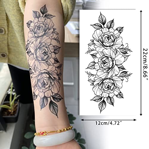 Сладък временни татуировки с цветя за жени, момичета и деца (над 240 рисунки), Сладки Стикери с татуировки с