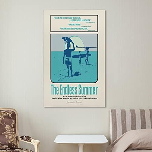 Художествена печат на Плаката филм Безкрайно лято, Репродукция на филма за сърфиране 1966 г., годината на Реколтата Сини