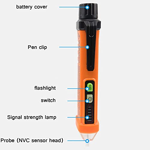 GUANGMING - Безконтактен дръжка за измерване на напрежение, индуктивен детектор за напрежение с регулируема чувствителност