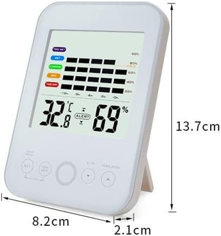 SHYC Домакински цифров гигрограф за помещения, електронен термометър със сензорен екран, влагомер, термометър