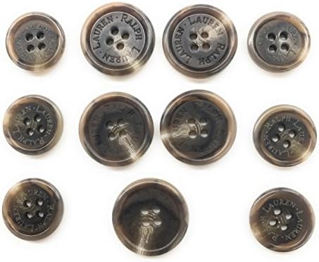 Набор от кафяви копчета/Бежово копчета Ралф Лорън-Изработена по поръчка, с 4 дупки -~ Унисекс за Костюми, Спортно палто,