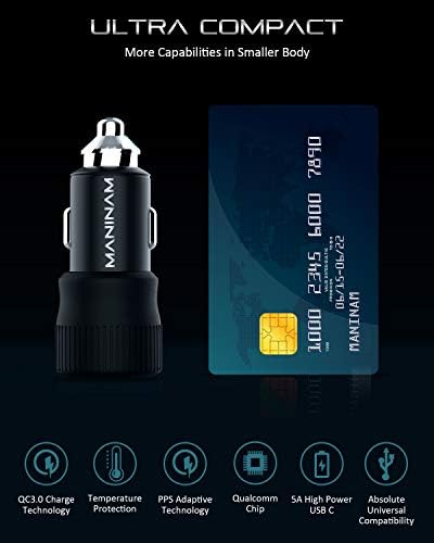 MANINAM Супер Бързо Зарядно устройство, USB C за Samsung S22 S21 S20 Ultra Note 20 10 Plus Супер Бързо Зареждане на 2,0 [73 W